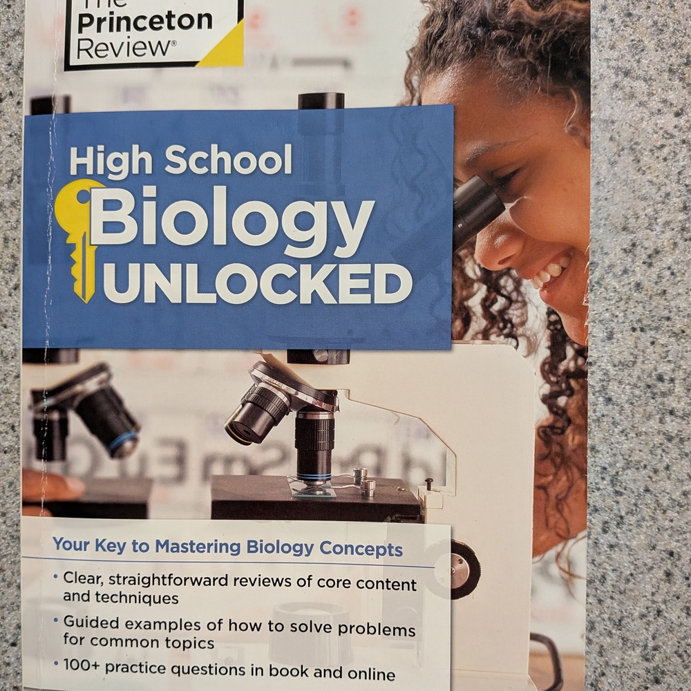 The Princeton Review High School Biology Unlocked Study Aid Book